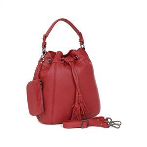 Red Leather Handbag (Hexagona Paris)